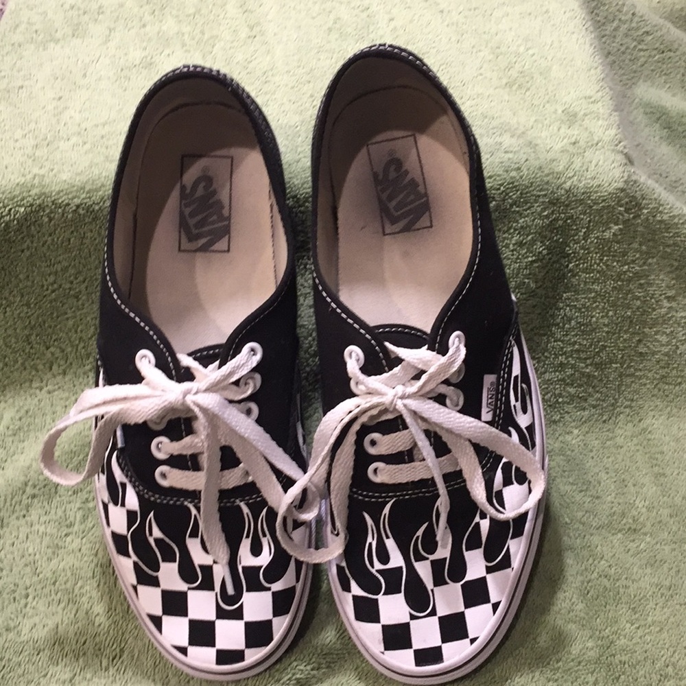 Slightly used now, B&W Checker & Flame Vans